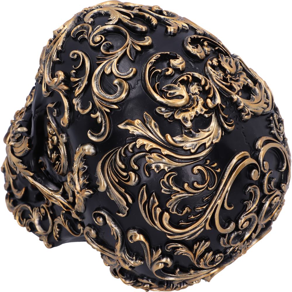 Renaissance Black and Gold Skull 19cm 6