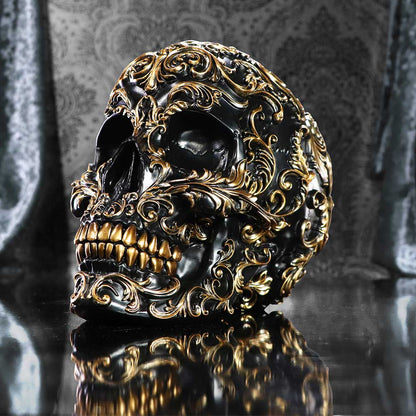 Renaissance Black and Gold Skull 19cm 8