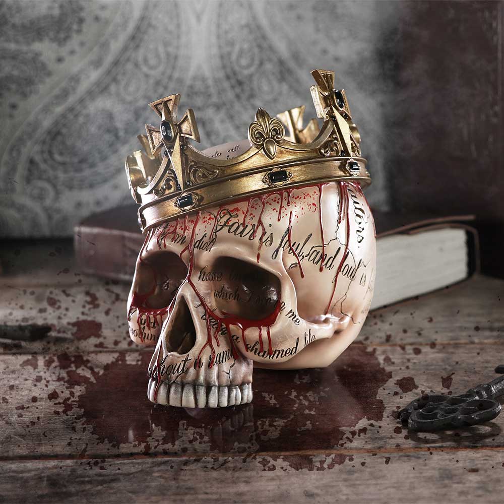 Macbeth Skull 15cm with Bleeding Crown Decoration 8