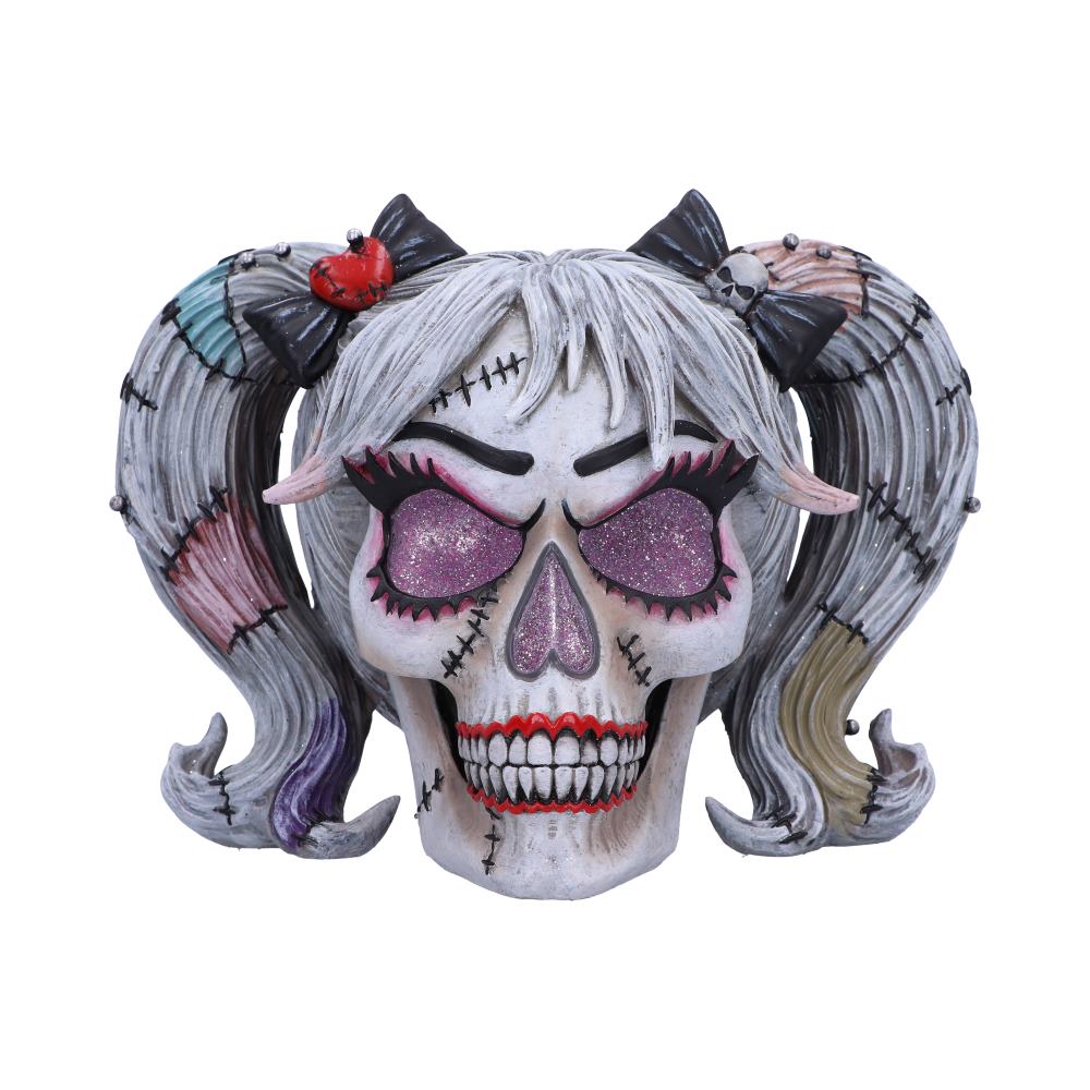 Drop Dead Gorgeous Pins and Needles Frankendoll Skull 20.5cm 2