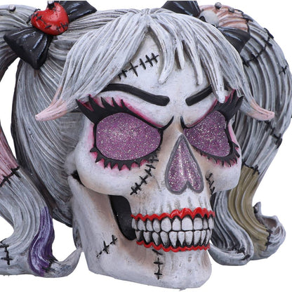 Drop Dead Gorgeous Pins and Needles Frankendoll Skull 20.5cm 5