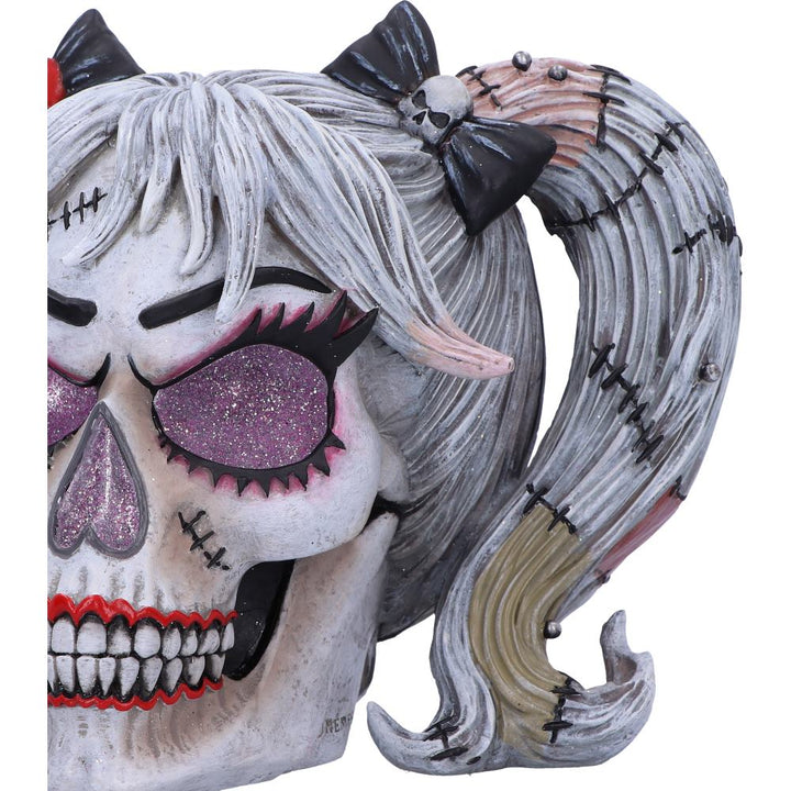 Drop Dead Gorgeous Pins and Needles Frankendoll Skull 20.5cm 6