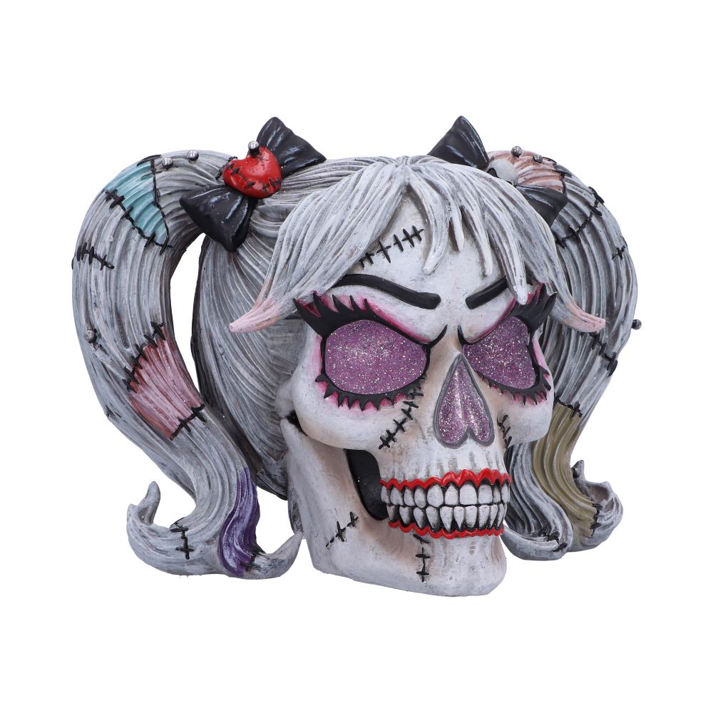Drop Dead Gorgeous Pins and Needles Frankendoll Skull 20.5cm 1
