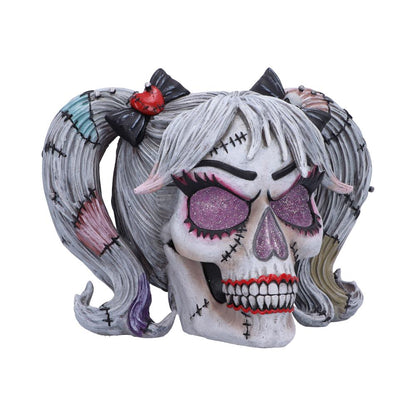 Drop Dead Gorgeous Pins and Needles Frankendoll Skull 20.5cm 1