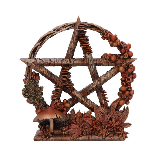 Autmnal Floral Decorative Pentagram Ornament Season of the Mabon Autumn 16.5cm 1