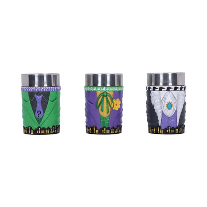 DC Batman Villain Mini Cup Set Featuring The Joker Riddler and Penguin Super-Villain Collectible 1