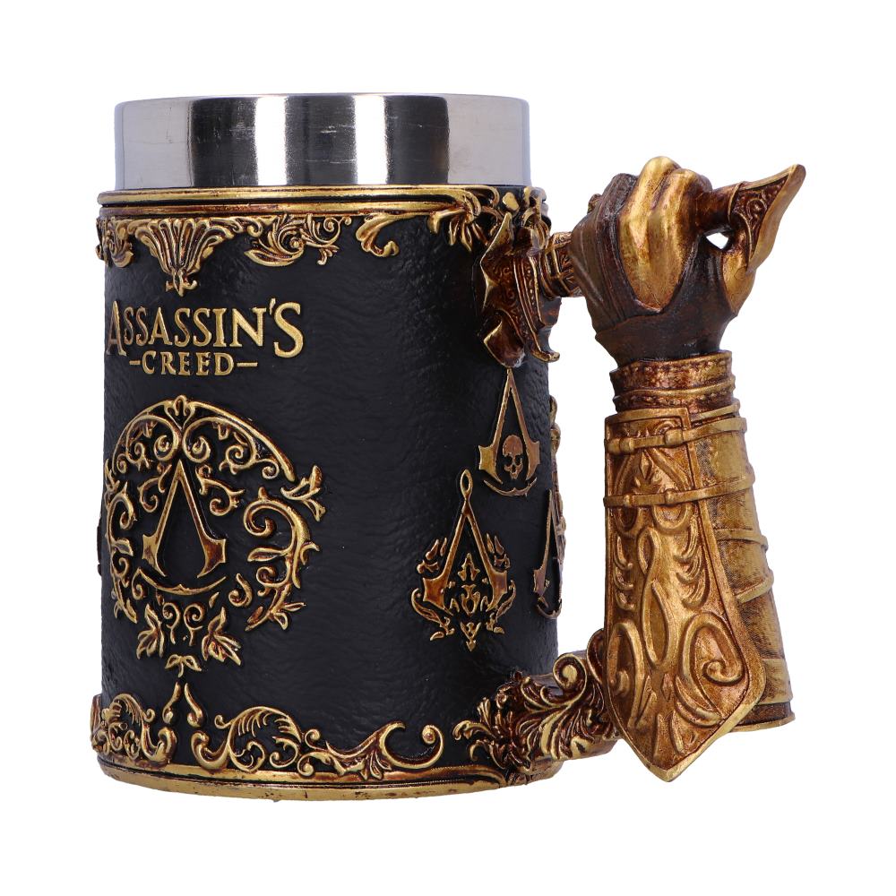 Assassins Creed Through the Ages Black and Gold Tankard 15.5cm Drinking Mug