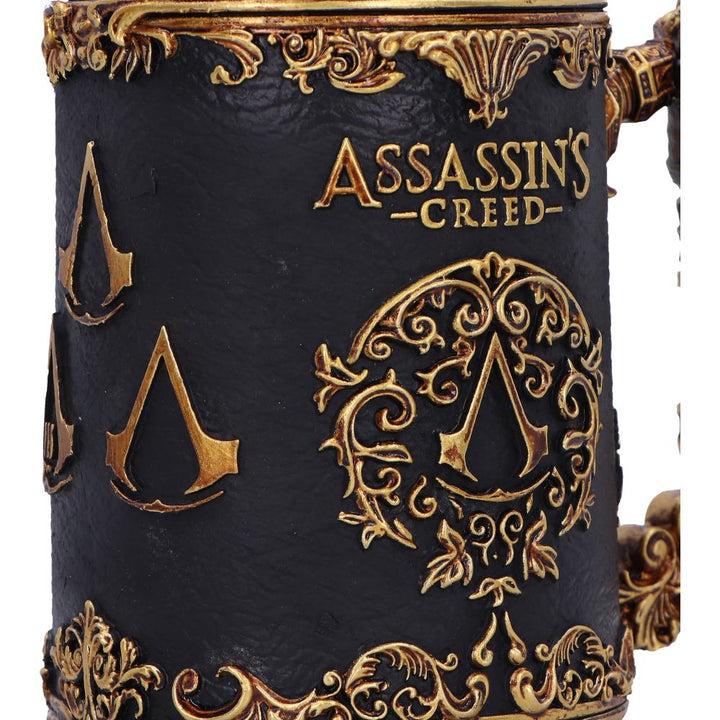 Assassins Creed Through the Ages Black and Gold Tankard 15.5cm Drinking Mug