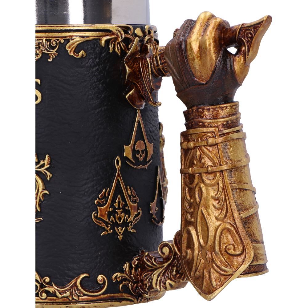 Assassins Creed Through the Ages Black and Gold Tankard 15.5cm Drinking Mug
