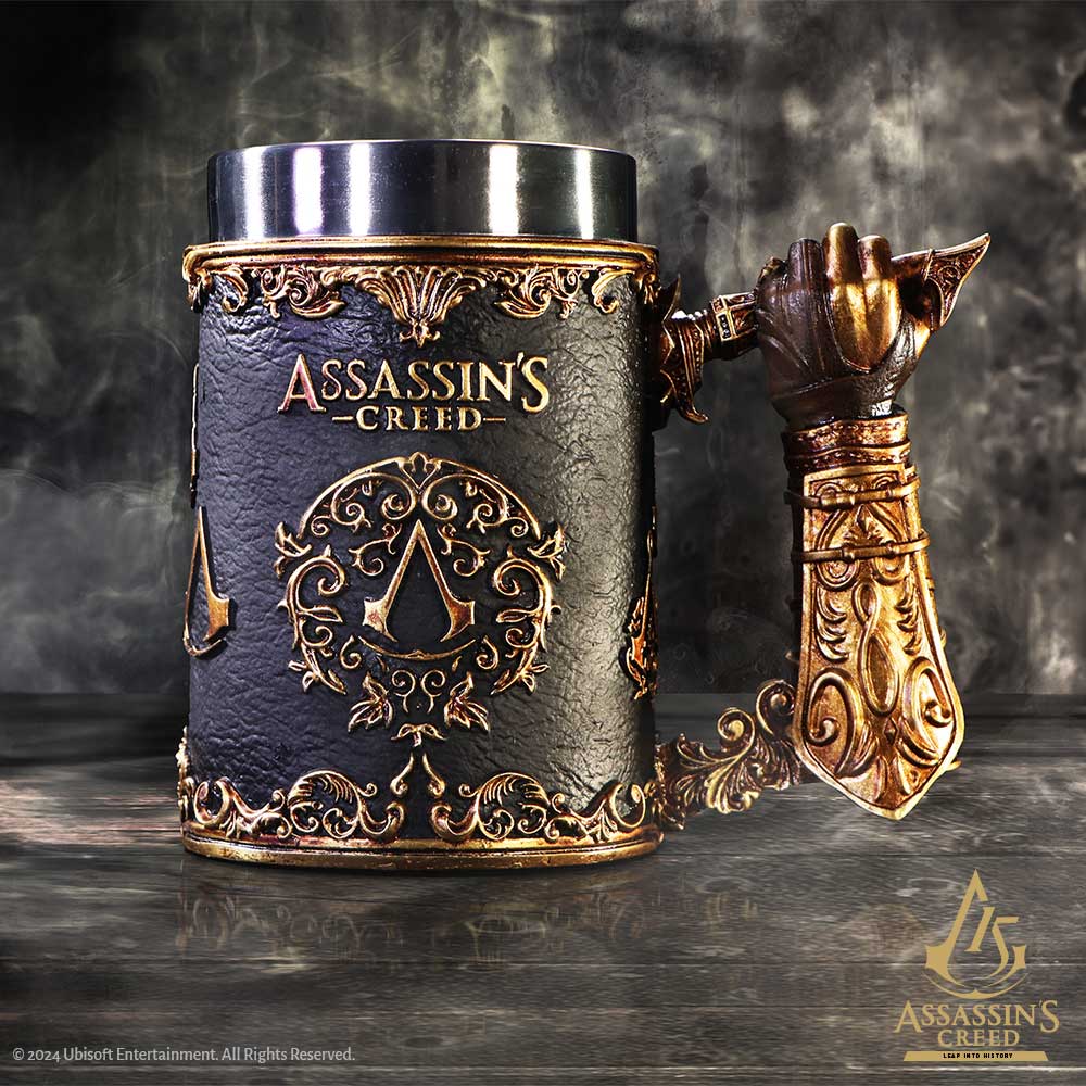 Assassins Creed Through the Ages Black and Gold Tankard 15.5cm Drinking Mug