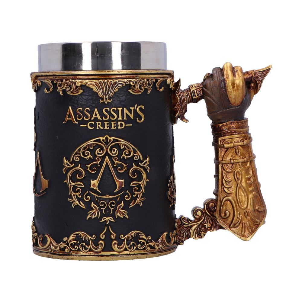 Assassins Creed Through the Ages Black and Gold Tankard 15.5cm Drinking Mug