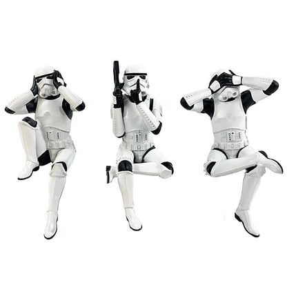 Original Stormtrooper Three Wise Sitting Stormtroopers 11cm 1