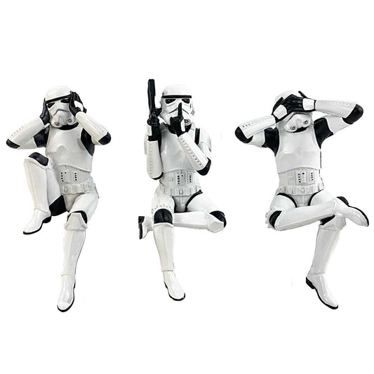 Original Stormtrooper Three Wise Sitting Stormtroopers 11cm 1