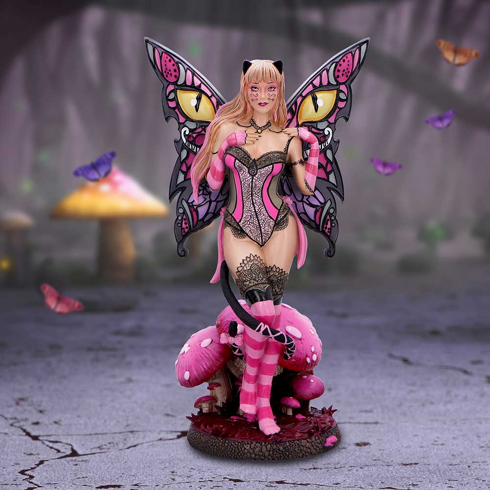 Cheshire Cat Wonderland Fairy 24cm Resin Statue 7