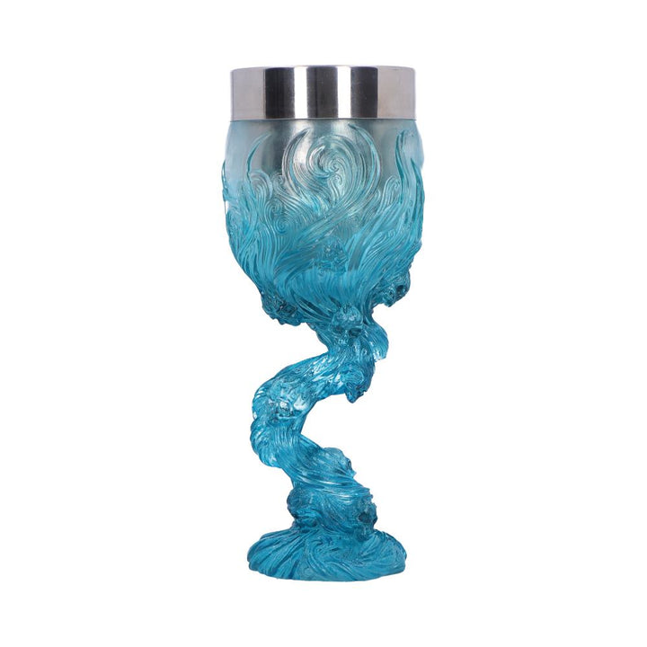 Soul Spirit Clear Blue Skull Goblet Water 19.3cm Drinking Cup 3