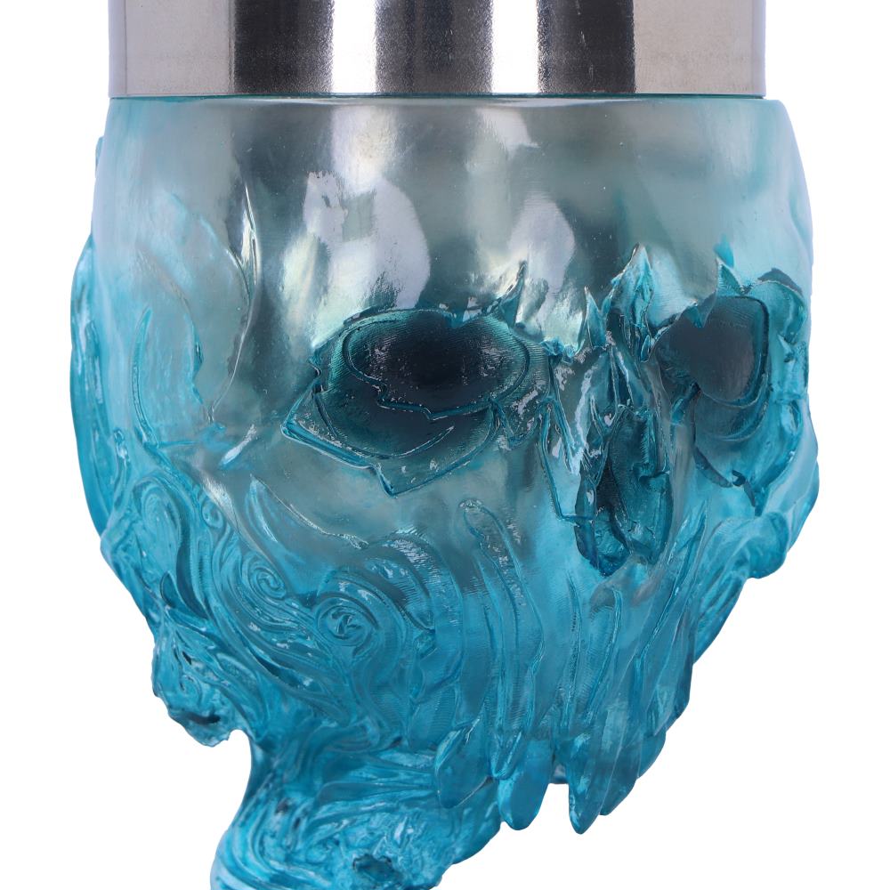 Soul Spirit Clear Blue Skull Goblet Water 19.3cm Drinking Cup 5