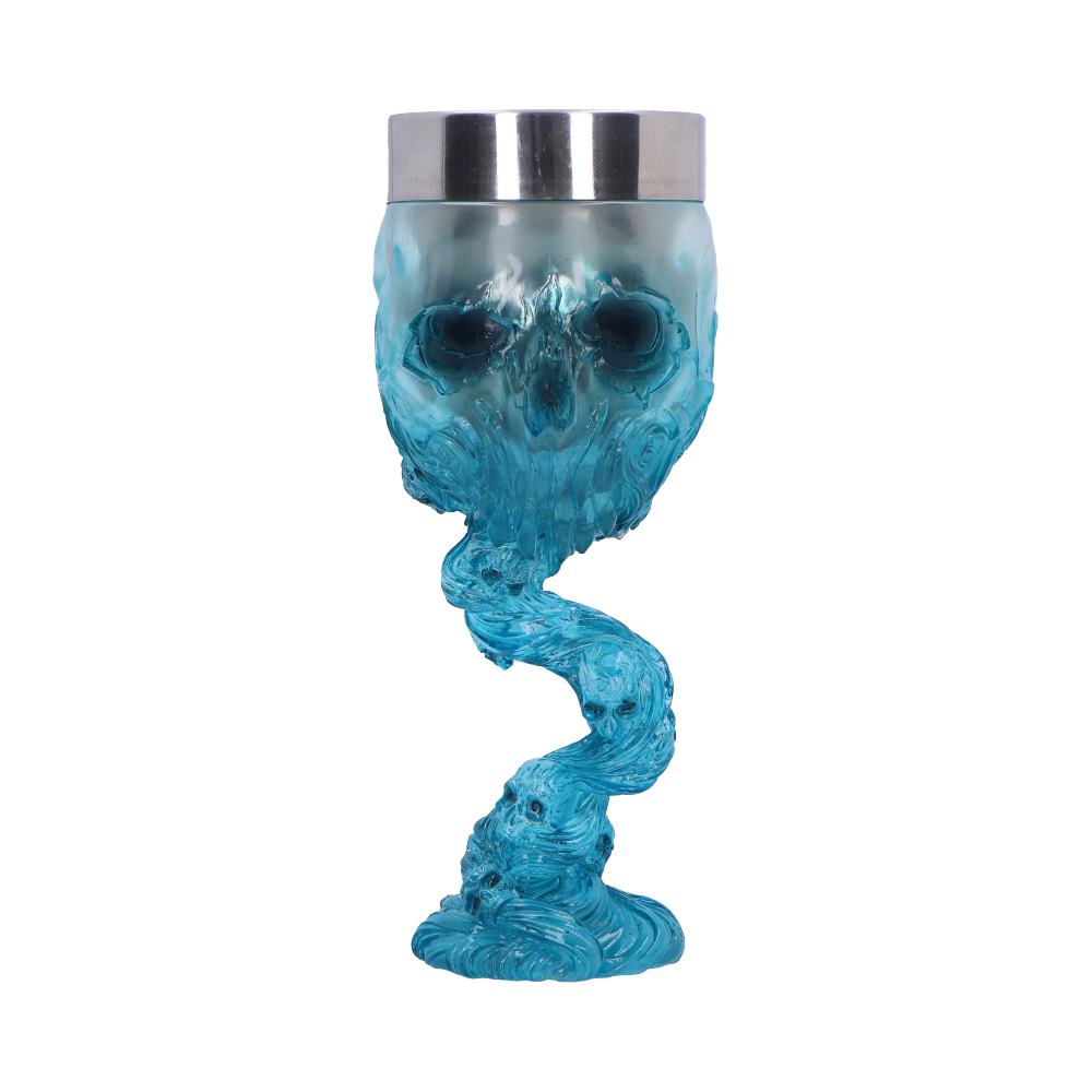 Soul Spirit Clear Blue Skull Goblet Water 19.3cm Drinking Cup 1