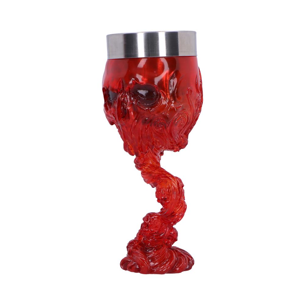 Soul Spirit Clear Red Skull Goblet Fire 19.3cm 2
