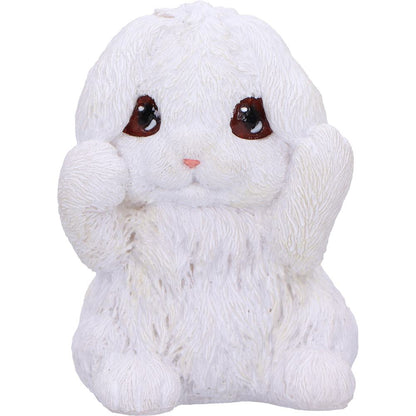 Three Wise White Bunny Figurines Bunnies 9cm 5