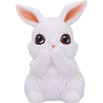 Three Wise White Bunny Figurines Bunnies 9cm 6