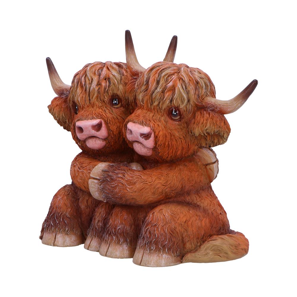 Highland Cow Hug Figurine 14.5cm 2