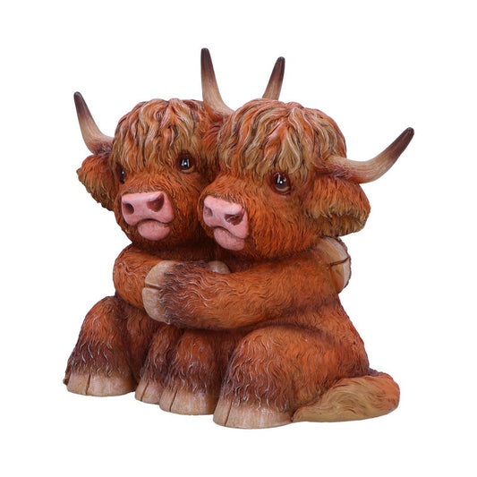 Highland Cow Hug Figurine 14.5cm 2