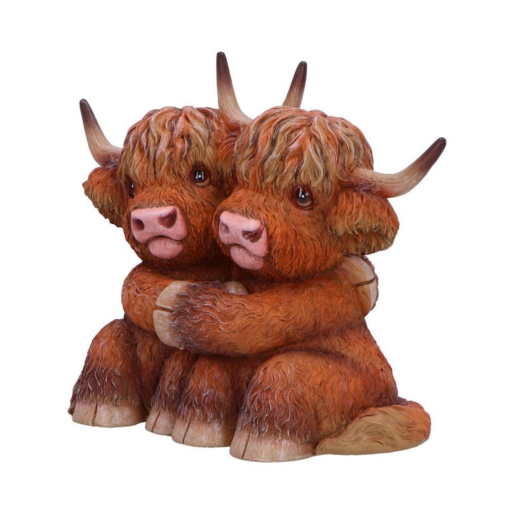 Highland Cow Hug Figurine 14.5cm 2
