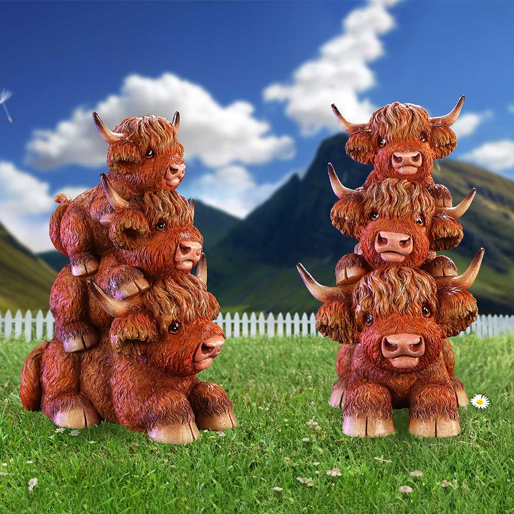 Highland Cow Totem Figurine 17.5cm 8