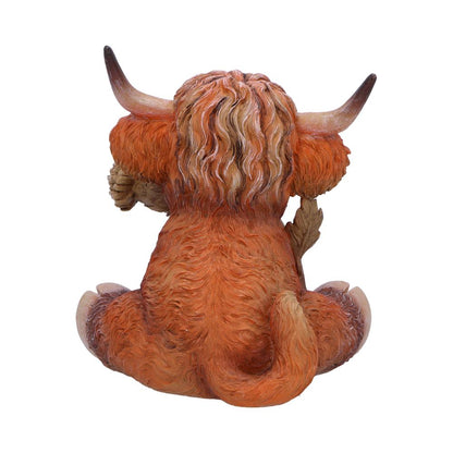 Highland Cow with Thistle Figurine 10.5cm Resin Statue 3