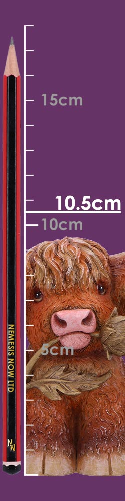 Highland Cow with Thistle Figurine 10.5cm Resin Statue 9