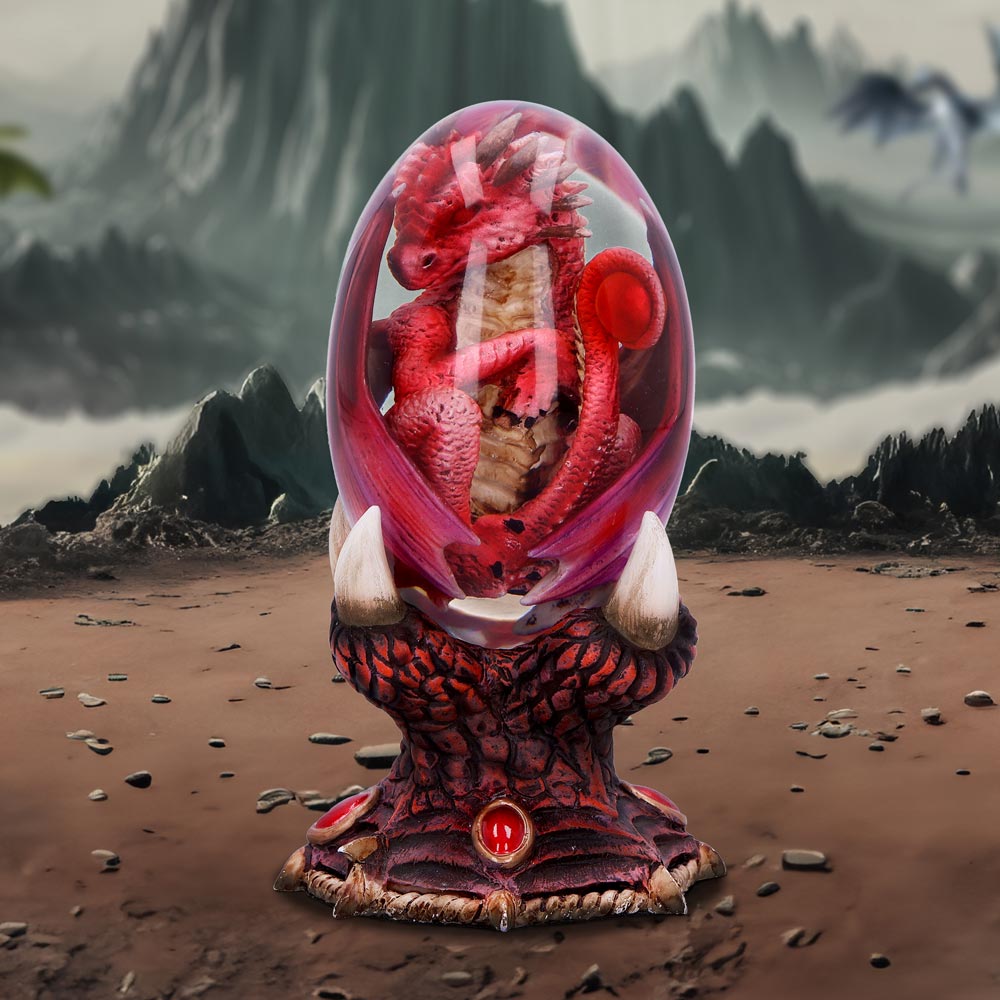Elemental Dragonlings Fire Dragon in Clear Egg 12cm 7