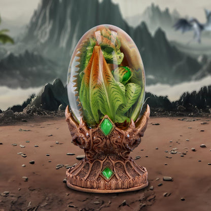 Elemental Dragonlings Earth Dragon in Clear Egg 12cm 7