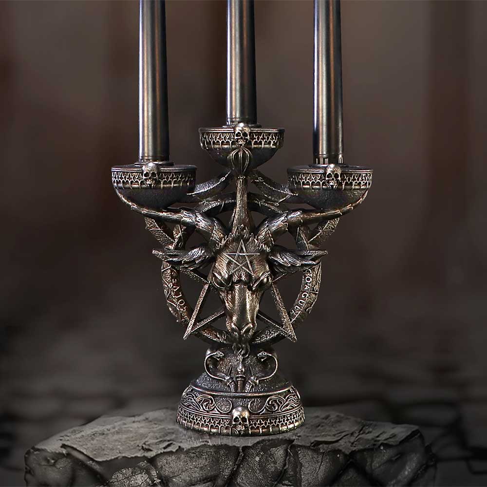 Baphomets Radiance Candelabra with LED Candles 46cm 8