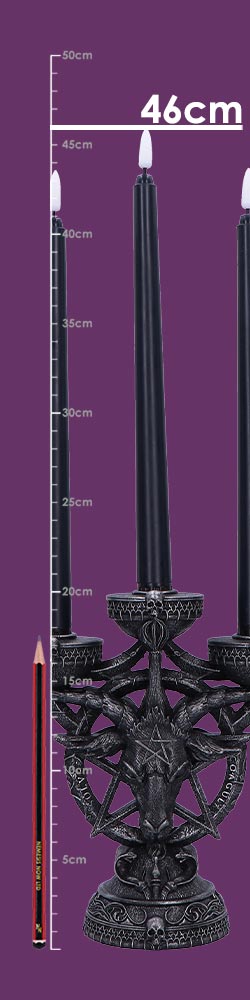 Baphomets Radiance Candelabra with LED Candles 46cm 9
