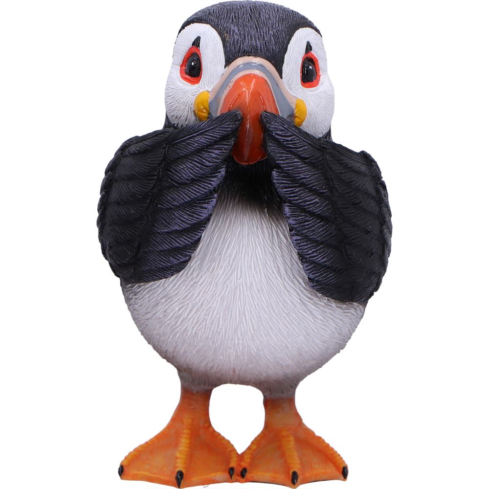 Three Wise Puffin Figurines Puffins 9cm Polyresin Statues 6