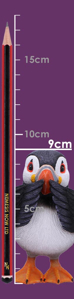 Three Wise Puffin Figurines Puffins 9cm Polyresin Statues 8