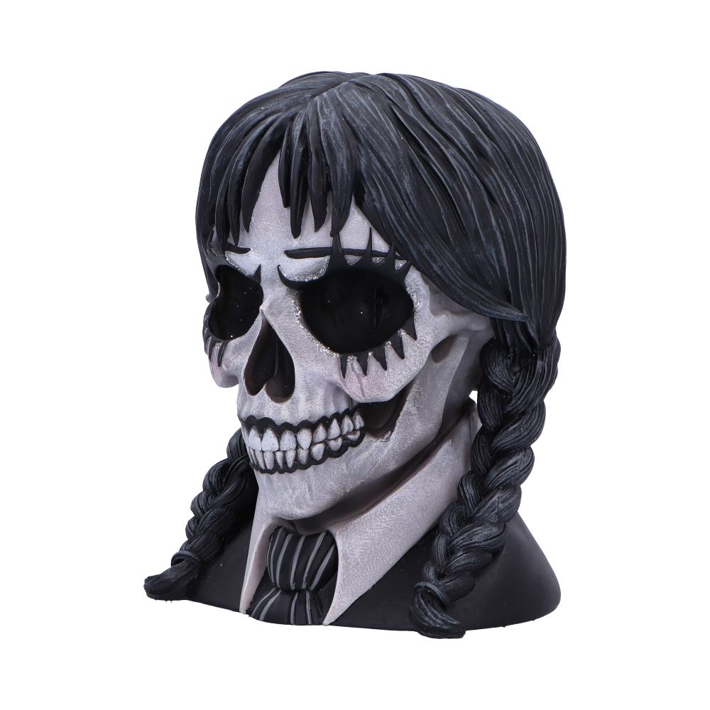 Dark Glare Gothic School Girl Skull 16cm Resin Statue 8