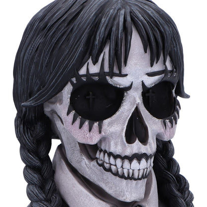Dark Glare Gothic School Girl Skull 16cm Resin Statue 2