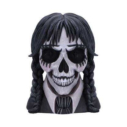 Dark Glare Gothic School Girl Skull 16cm Resin Statue 7