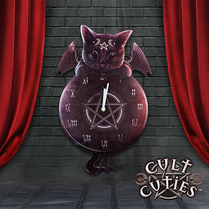 Cult Cuties Malpuss Wall Hanging Clock with Swinging Tail Tickin 41cm 7