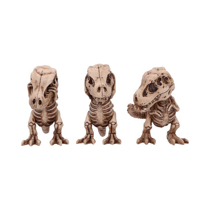 Three Wise Tyrannosaurus Rex Skeleton Figurines Skeletons 9.3cm 1