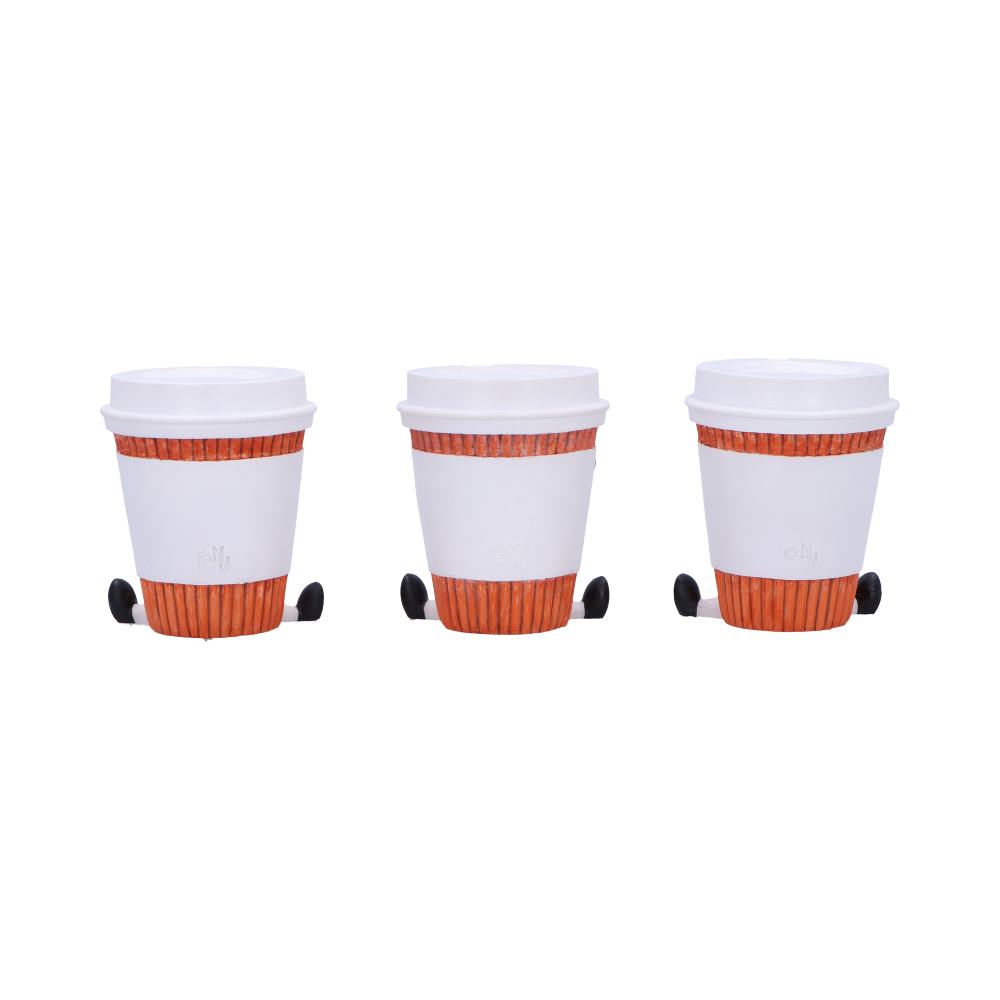Three Wise Coffee Cups Figurines 7cm 3