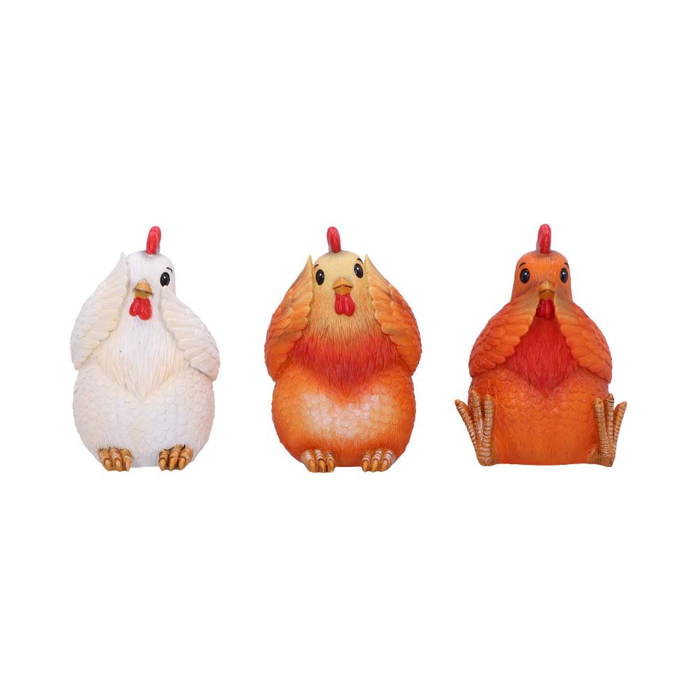 Three Wise Hens Figurines by Nemesis Now 8.5cm 1