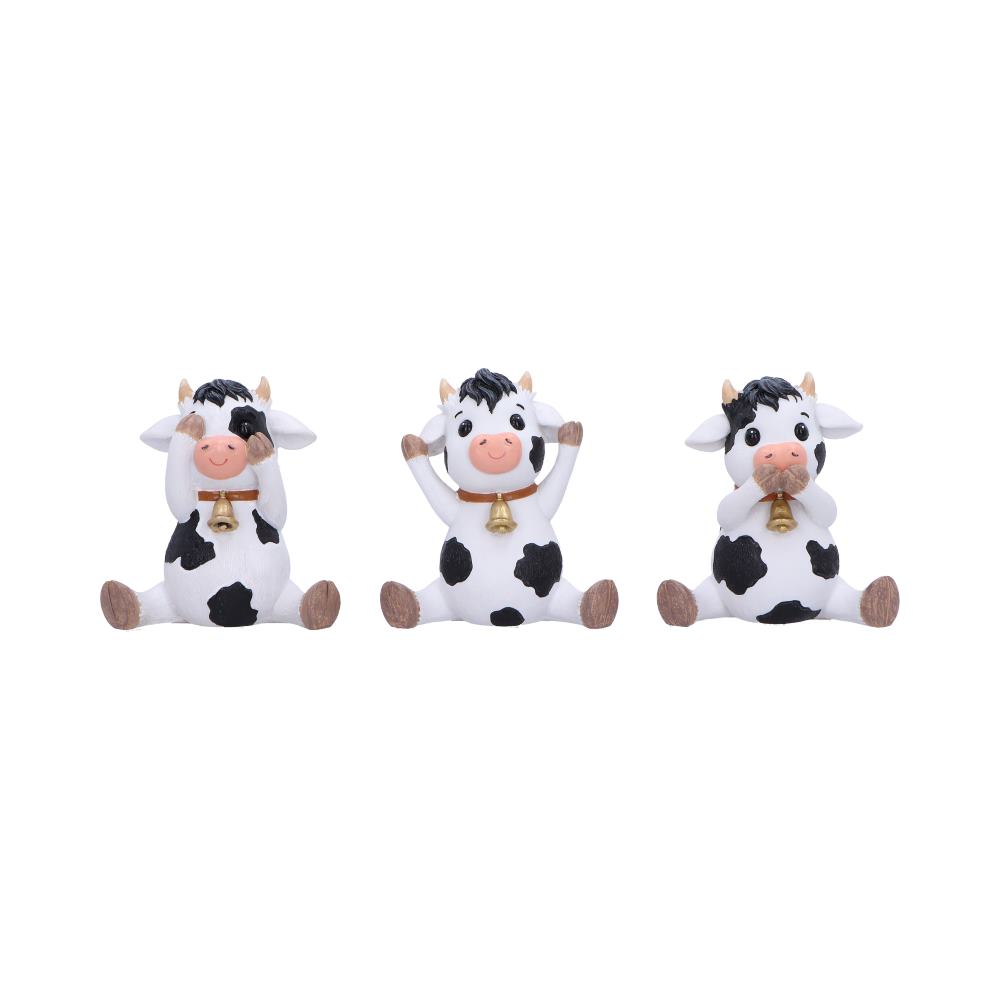 Three Wise Cows Figurines 9cm 1