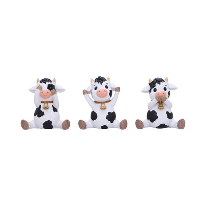 Three Wise Cows Figurines 9cm 1