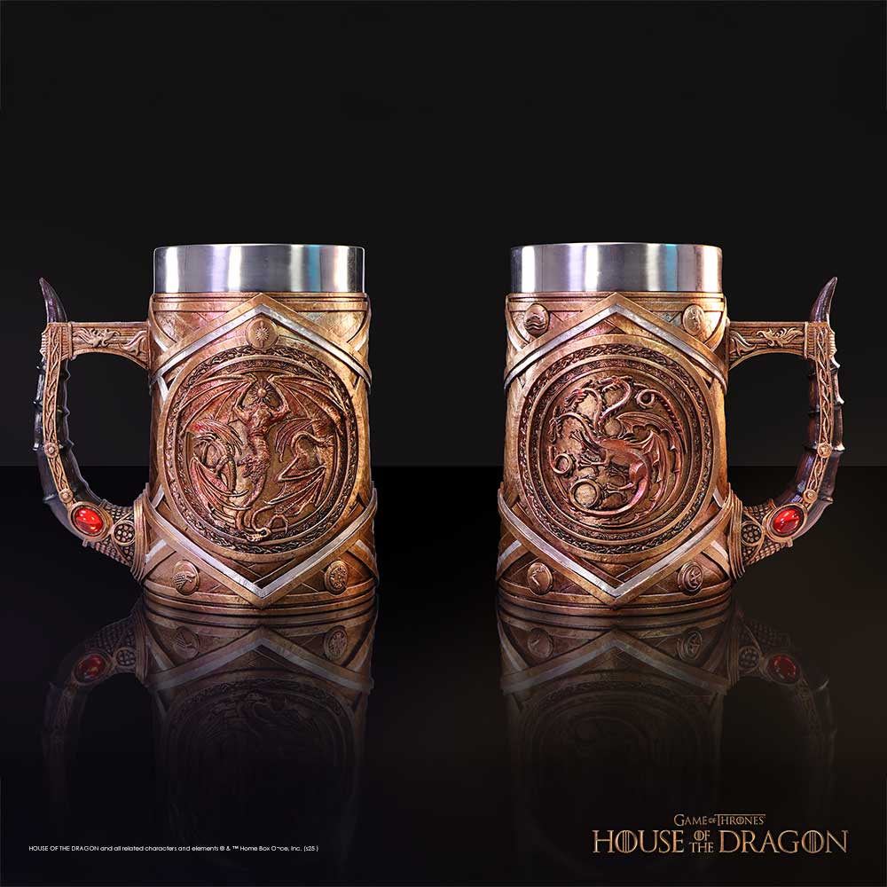 House of the Dragon Targaryen Crown and Dagger Tankard 16cm Drinking Mug 8