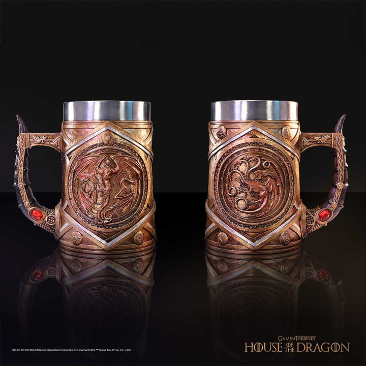 House of the Dragon Targaryen Crown and Dagger Tankard 16cm Drinking Mug 8