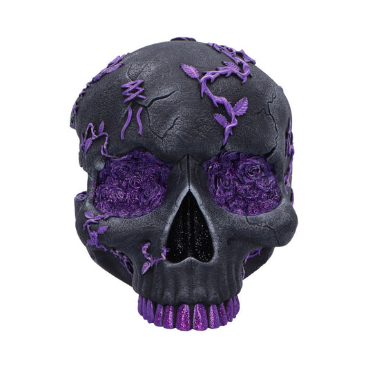 Rose Geode Skull 19cm Resin Statue 2