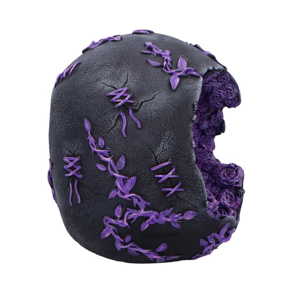 Rose Geode Skull 19cm Resin Statue 3