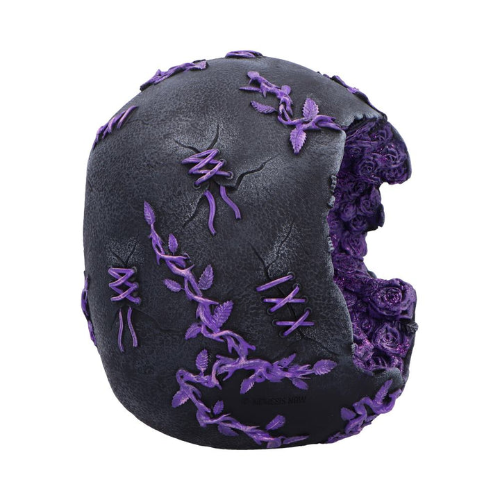 Rose Geode Skull 19cm Resin Statue 3